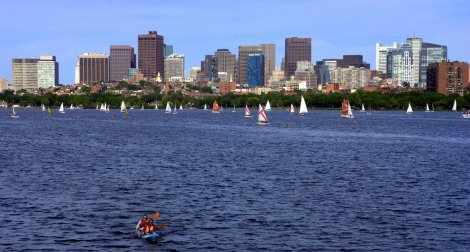Kayaking and sailing the Charles River is a safe and fun activity